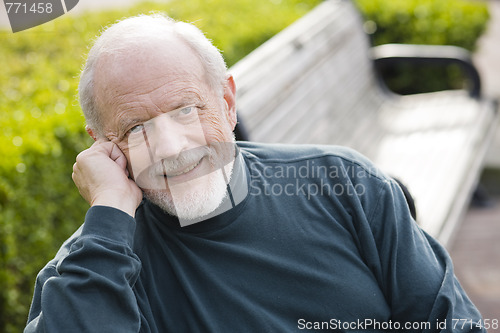 Image of Elderly Man in Park