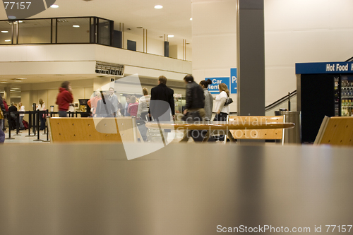 Image of People at the airport shopping