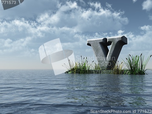 Image of letter v monument