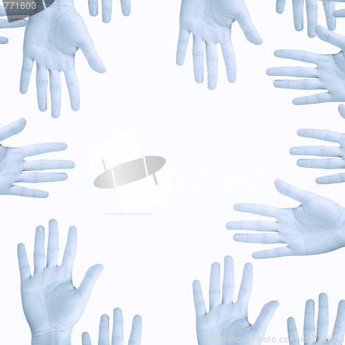 Image of Hands on white.
