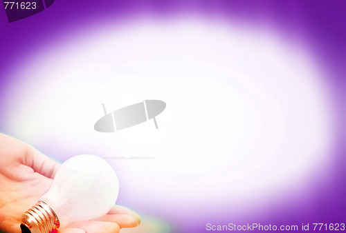 Image of Background with lit lightbulb