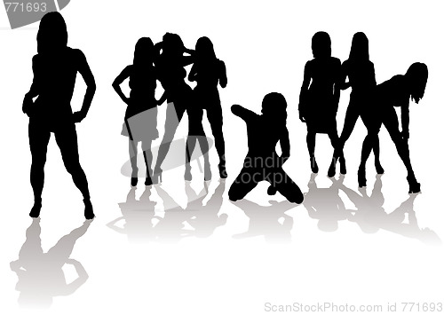 Image of sexy silhouette women