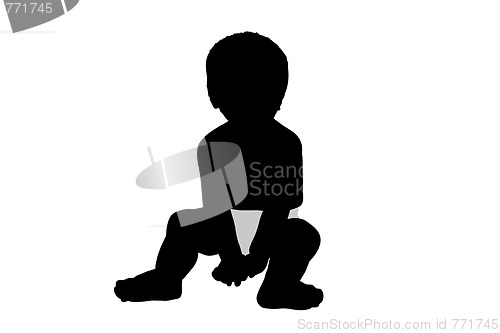 Image of Toddler Silhouette Illustration