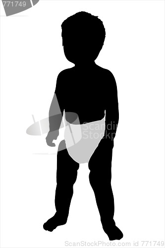 Image of Toddler Silhouette Illustration