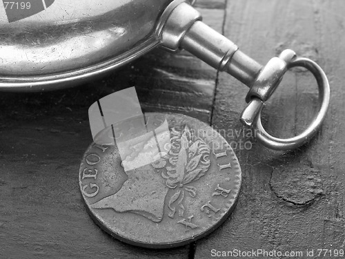 Image of Coin with Pocket Watch