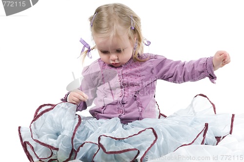 Image of A little girl in studio