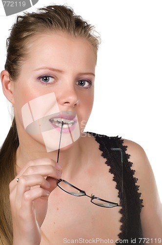 Image of Closeup Portrait Of Woman