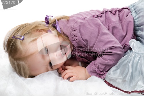 Image of A little girl in studio