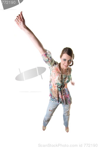Image of Young woman in studio
