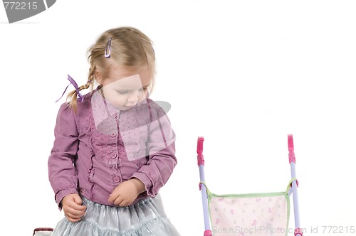 Image of A little girl in studio