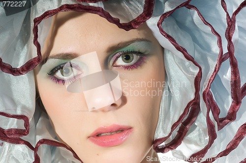 Image of Young woman in studio