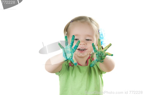 Image of A little girl in studio