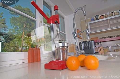 Image of Oranges and juicer