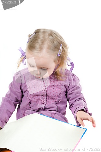 Image of A little girl in studio