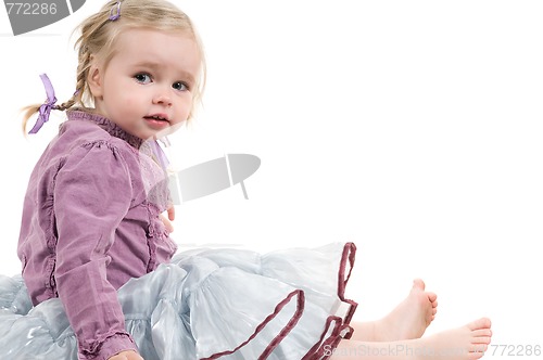 Image of A little girl in studio