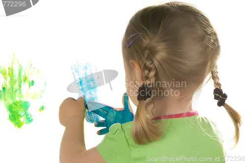 Image of A little girl in studio