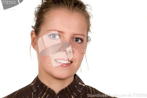 Image of Closeup Portrait Of Woman