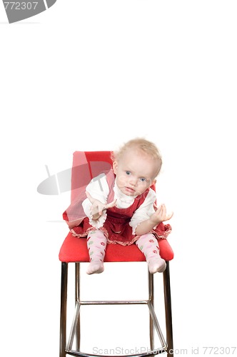 Image of Baby sitting on the chair