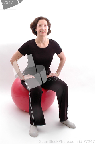 Image of woman on fitness ball 938