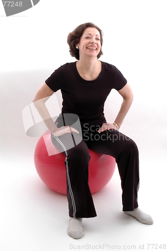 Image of woman on fitness ball 939