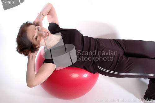 Image of woman on fitness ball 917