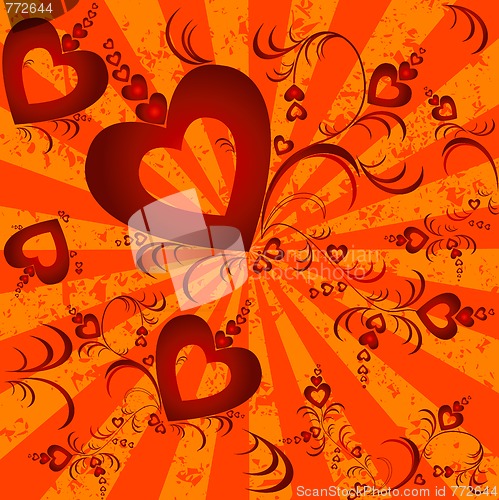 Image of hearts background