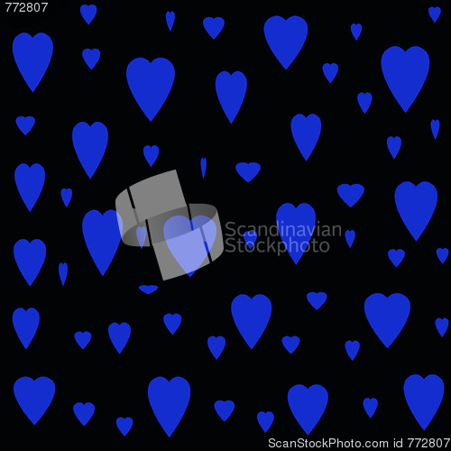 Image of Blue heart background