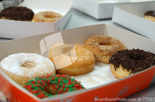 Image of donuts in a box