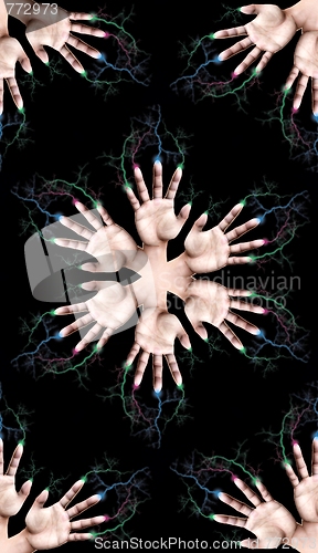 Image of Lightning Fingers Tile Pattern