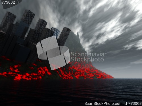 Image of 2012 Destruction Of City By Lava