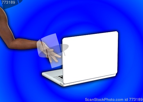 Image of Hand On Laptop