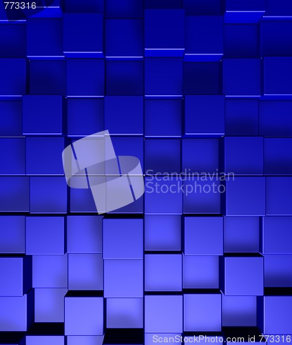 Image of blue cubes background