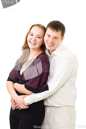 Image of Young couple laughing