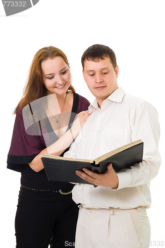 Image of Couple reading book