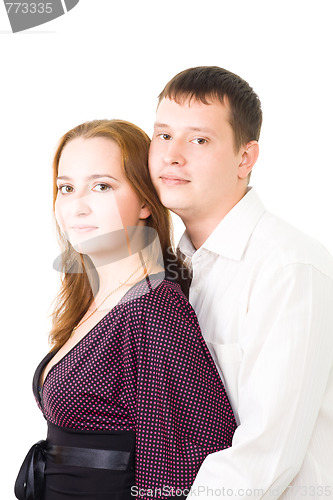 Image of Young couple standing in profile