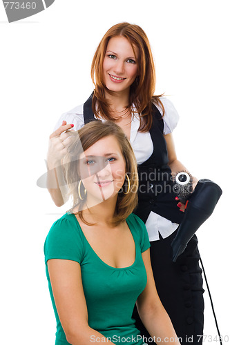 Image of hairdresser working