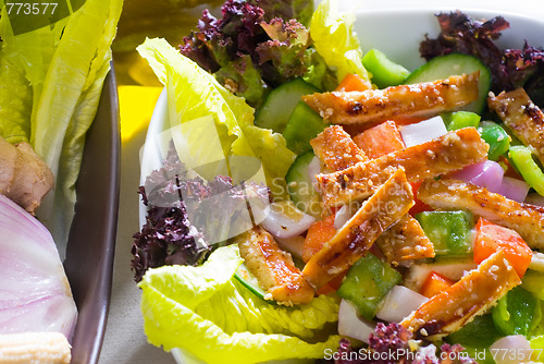 Image of sesame chicken salad