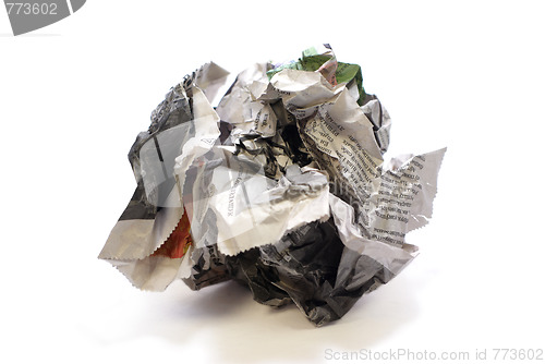 Image of crumpled newspaper