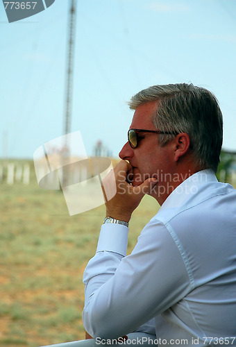 Image of Crown Prince Philippe of Belgium Is Watching Soyuz Spacecraft La