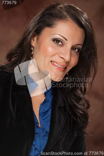 Image of Attractive Hispanic Woman Studio Portrait