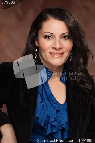 Image of Attractive Hispanic Woman Studio Portrait