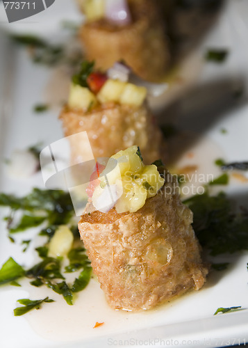 Image of thai crab cakes appetizer