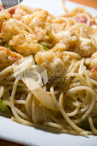 Image of lobster spaghetti as photographed in nicaragua