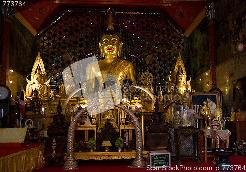 Image of Buddha images at Wat Phrathat Doi Suthep, Thailand