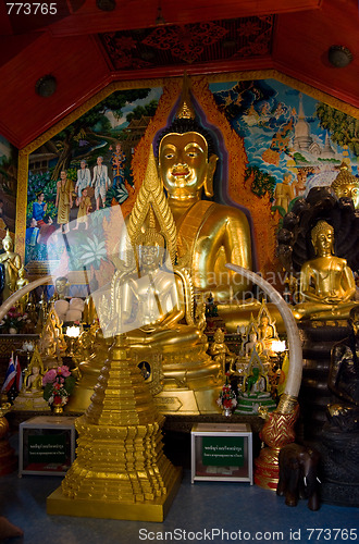 Image of Buddha images at Wat Phrathat Doi Suthep, Thailand