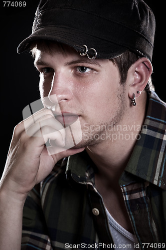 Image of Stressed young man