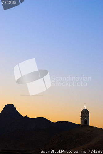 Image of silhouette of dovecote