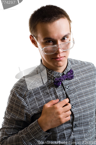 Image of One hansom young man in glasses