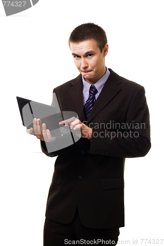 Image of Young business man work hard