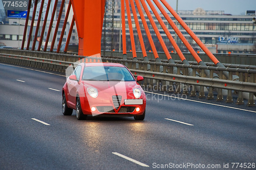 Image of Car on bridge